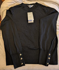 Mint Velvet Button Knit Top - Size L