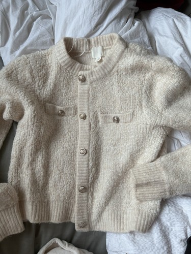 Knit cardigan with gold - with,