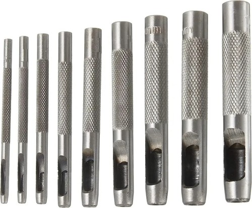 Hollow hole punch - 9x, set