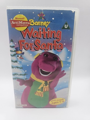 Barney waiting for - for, santa