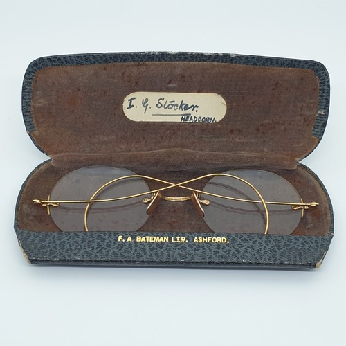 9ct gold pince nez - 9ct,