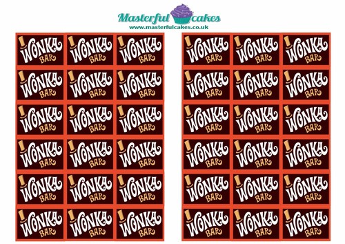 Willy wonka bars - 36,