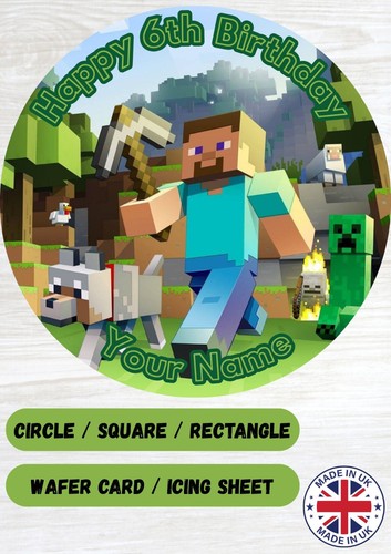 Minecraft personalised edible - minecraft,