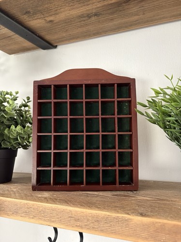 Vintage wood thimble display - vintage,
