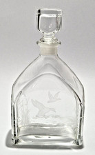 BRANDY DECANTER ETCHED FLYING