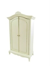 Dolls House French Style Cream Wardrobe Miniature 1:12 Bedroom Furniture