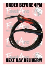 MB15AK MIG WELDING TORCH LANCE EURO CONNECTOR FIT GAS GASLESS 4M GUN FOR WELDER