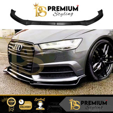 Audi A6 S6 S Line C7 PREFACELIFT Gloss Black Front Splitter Spoiler Lip 13-15