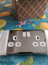 LAP Chrome Two Gang Socket