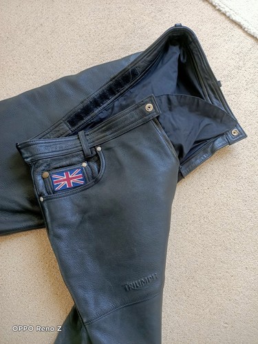 Triumph leather motorcycle
