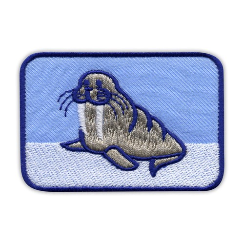 Walrus iceberg patch badge - walrus,