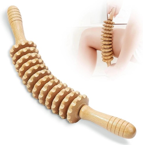 Wooden massage roller anti - roller,
