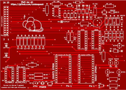 Pcb for 2708 2716 eprom - for,