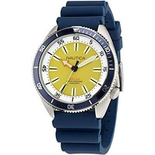 Solar Mens Wristwatch NAUTICA VINTAGE NAPNVS401 Silicone Blue Sub 100mt