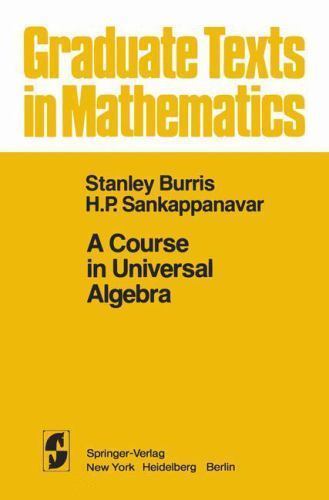 Course universal algebra - a,