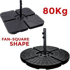 4 Piece Banana Cantilever Parasol Base Weights Metal Stand Holder Cross Frame