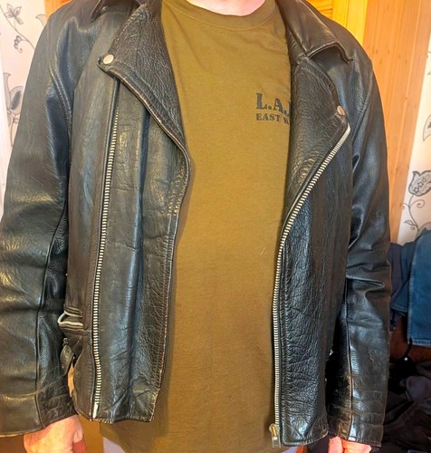 Vintage men black leather - black,