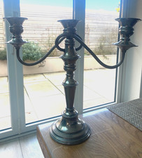 Vintage Silver Plated 3 Arm Candelabra 28.5cm