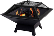 Square fire pit bbq grill - bbq,