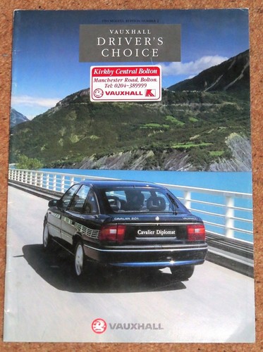 1993 vauxhall brochure inc - vauxhall,