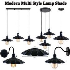 Industrial Retro Pendant Light Shade Suspended Ceiling Lights Style Metal Lamp