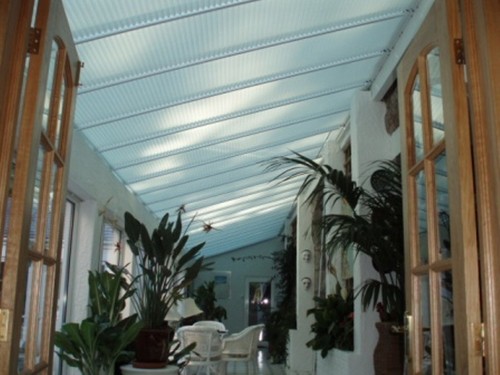 Conservatory roof pleated sun - pleated,