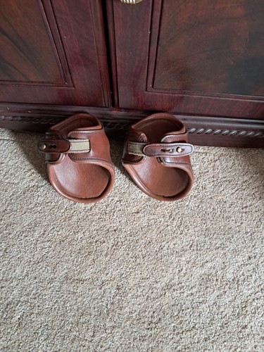 Leather fetlock boots with - leather,
