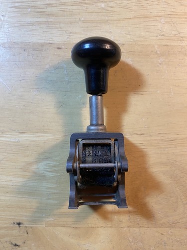 Vintage date stamp metal - vintage,