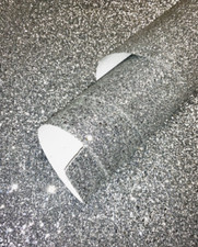 Silver Self Adhesive Glitter Wallpaper Border Strip 