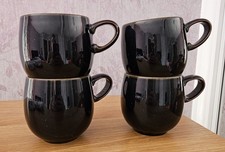 4 x Denby Jet Black Curve