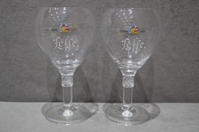 2x Leffe Belgian Beer Glass