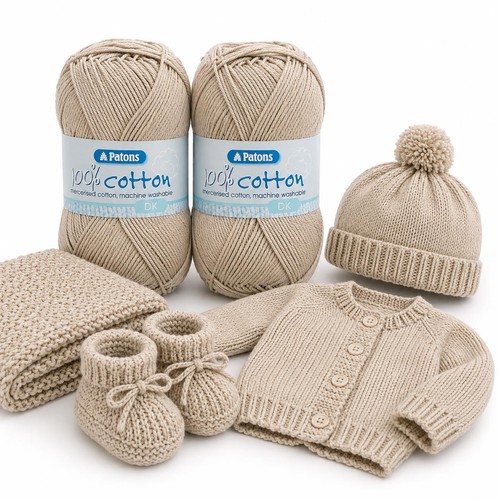 Patons cotton yarn 100g - cotton, dk