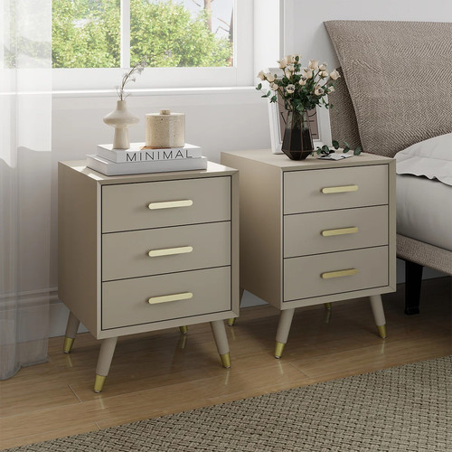 Pair drawer bedside table - drawer,