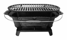 Cast Iron BBQ Fire Pit Cast Iron Barbecue Camping Cooker Fire Bowl with Grill