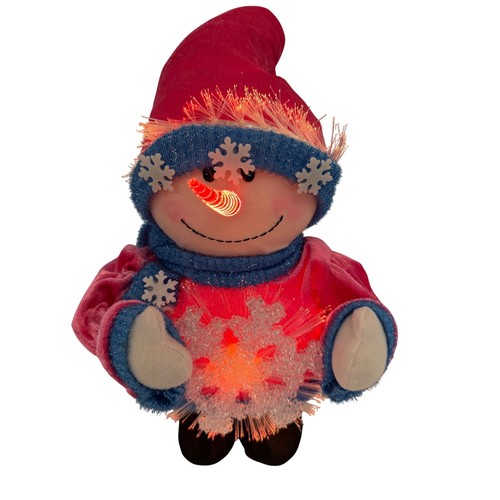 Fiber optic snowman plush - fiber,