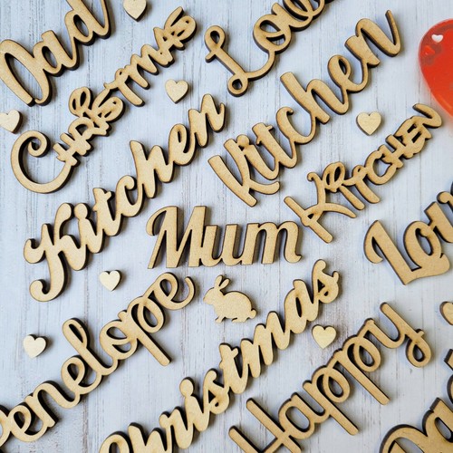 Personalised script wooden - personalised,