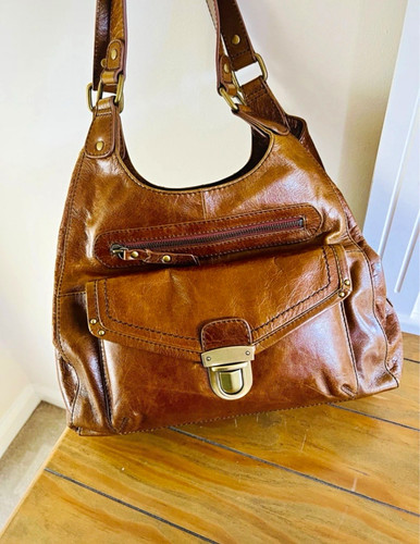 Woman tan leather - m&s,