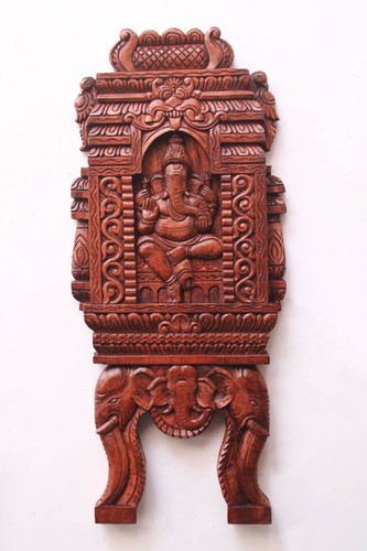 Ganesha kavadi wooden panel - wooden,