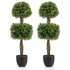 Set of 2 Artificial Boxwood