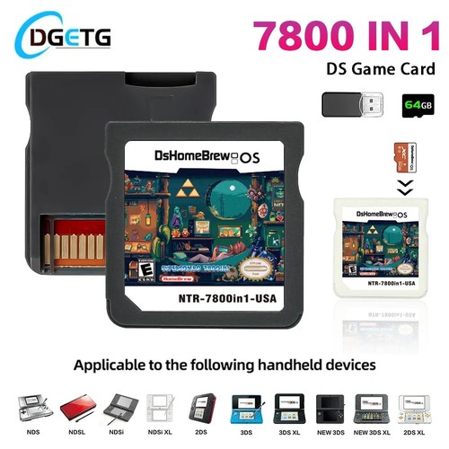 7800 video game - ds, card