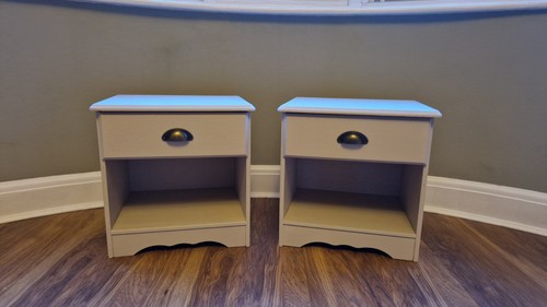 Pair solid pine bedside - pair,