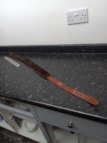 Vintage brown leather 12g - brown,