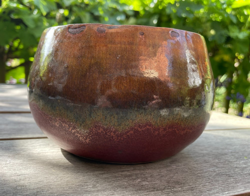 Studio pottery bowl copper - studio,