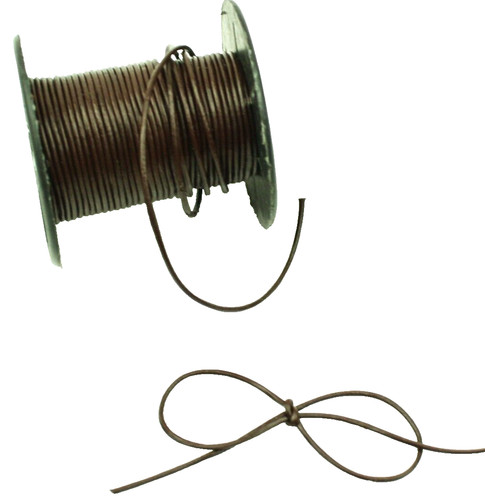 Brown leather cord 1mm - brown, 100%