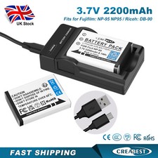 2x 3.7V NP-95 Battery+Charger