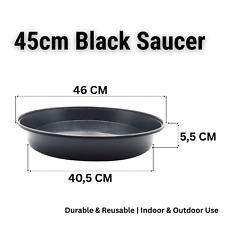 45cm Round Black Plastic Plant