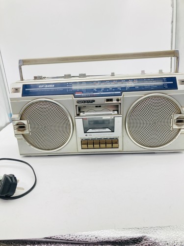 Vintage retro boombox sharp - vintage,