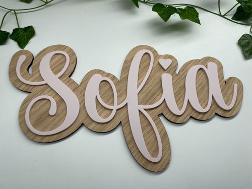 Personalised wooden name sign - personalised,