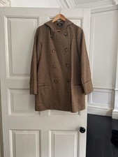 APC double breasted tweed coat hood detachable cape.  M. EUC. Miu Miu style.