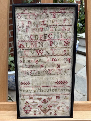 Sweet antique sampler pray - antique,